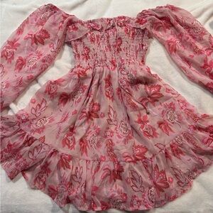Hello Molly Blush Pink Ruffle Dress